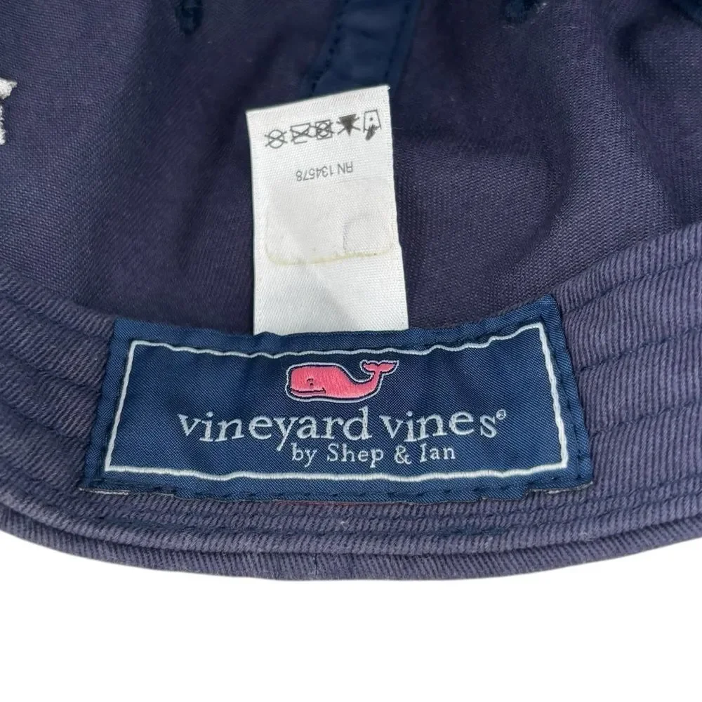 Vineyard Vines Whale Slideback Hat Blue Adjustable Embroidered Whale Logo